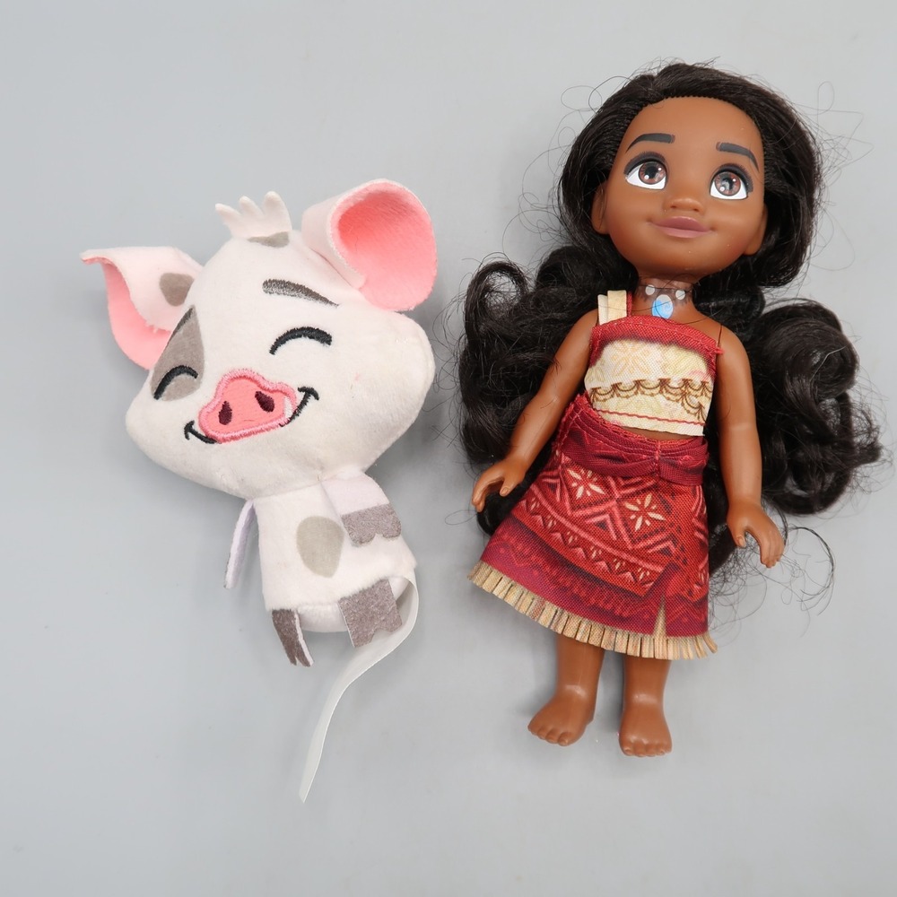 Disney Petite Princess 6" Toddler Doll  Toddler Moana With Pua‎ Pig Plush